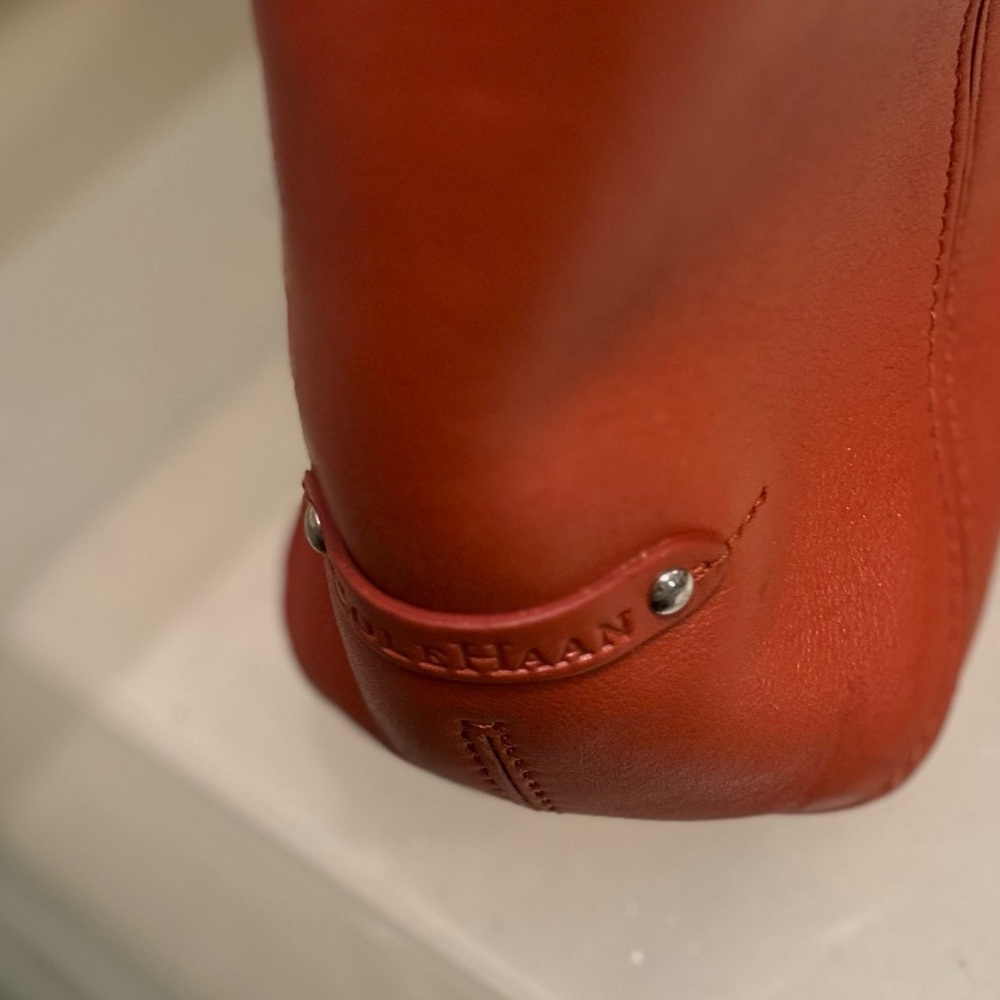 COLE HAAN vintage orange shoulder bag - Picture 4 of 8
